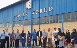 بازدید دانشجویان سیستم های انرژی از شرکت دنیای مس کاشان